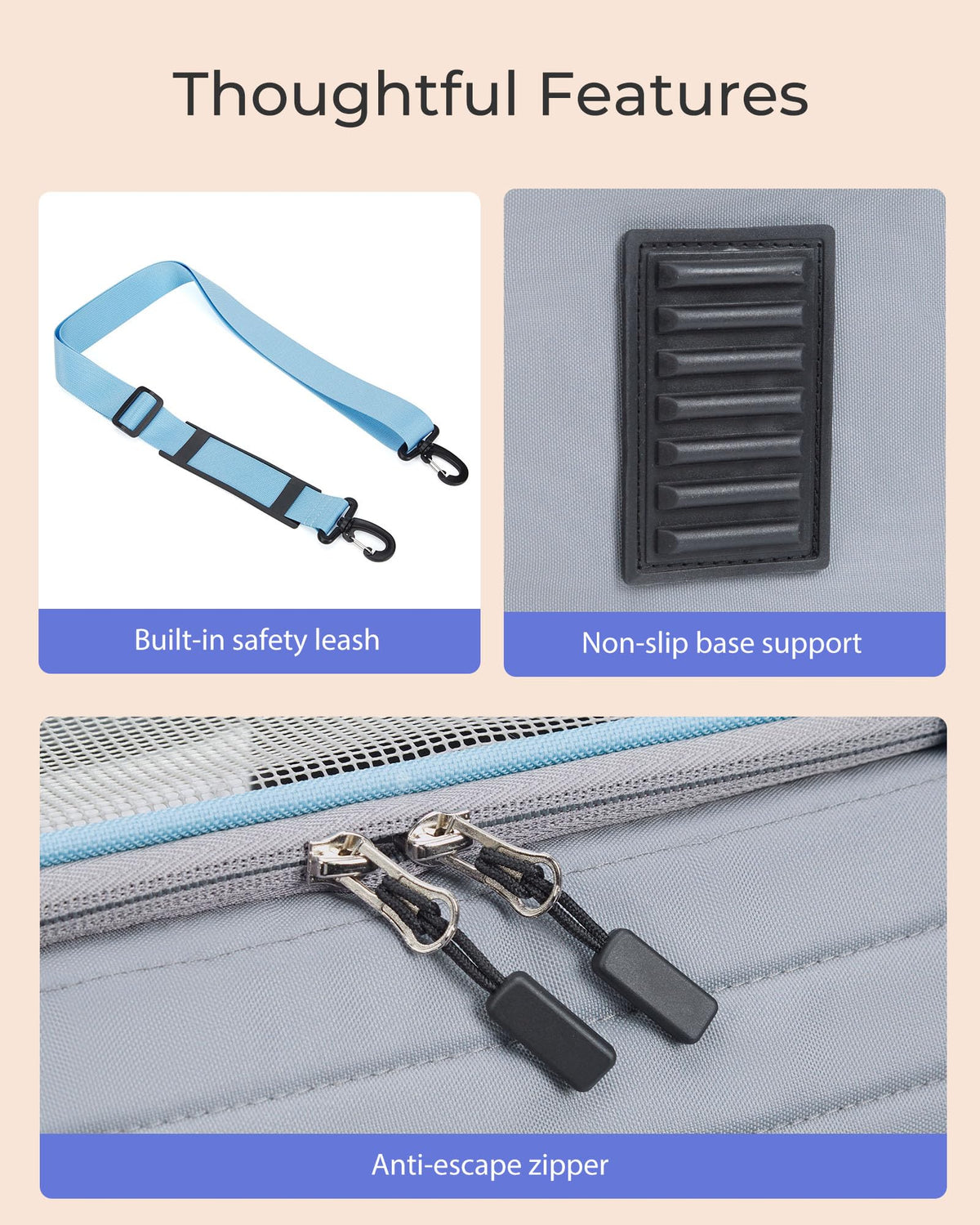 Airline Approved Soft-Sided Pet Carrier for Cats/Dogs Up to 20 Lbs F3625