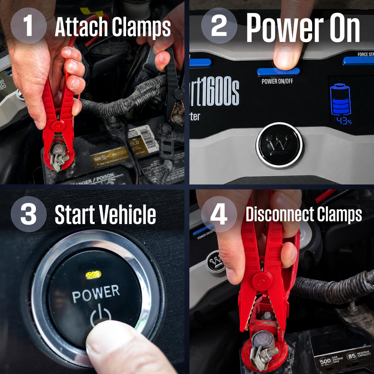 Portable Jump Starter & USB Power Bank 12V Car Battery Booster V589910