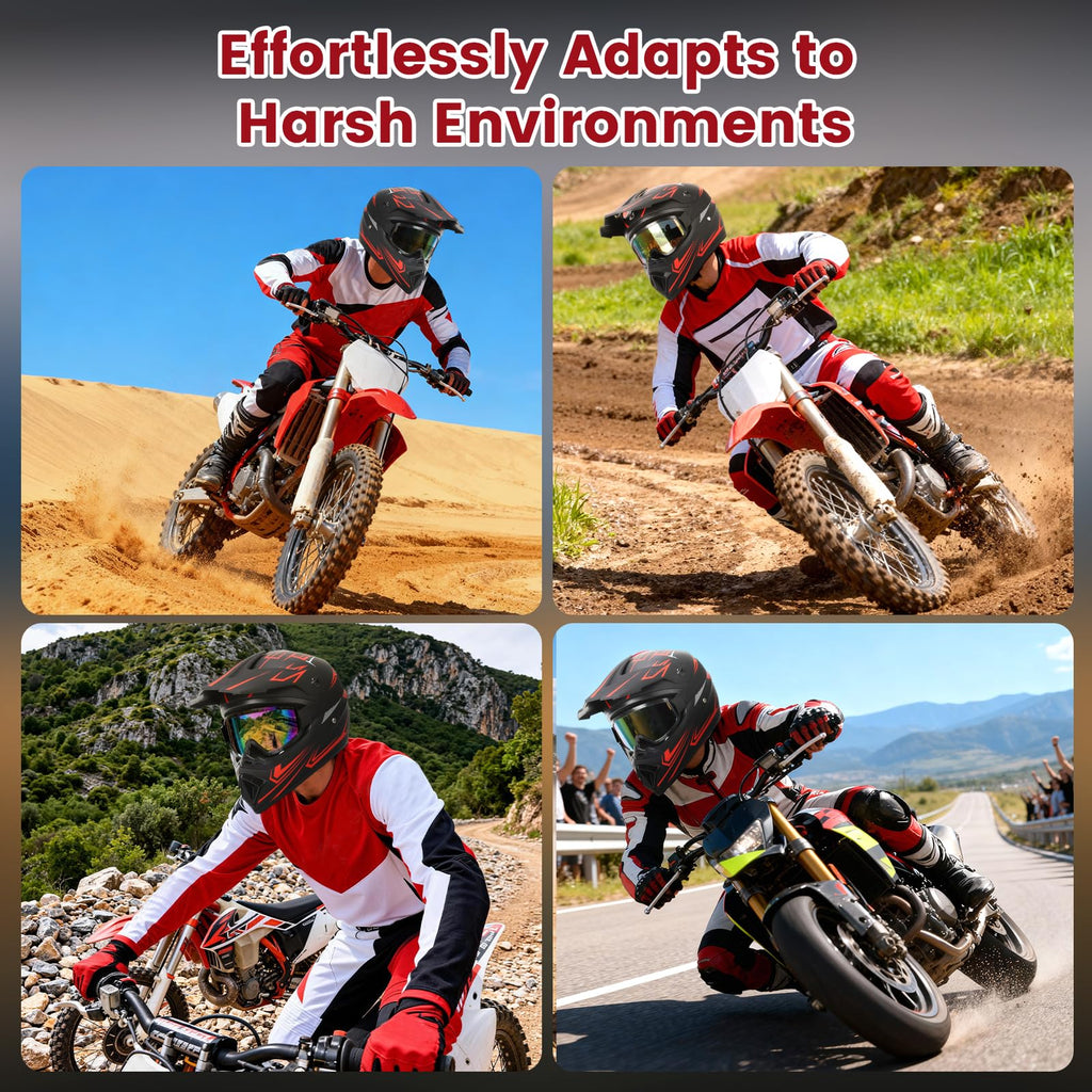 DOT Approved Red Motocross Helmet I284