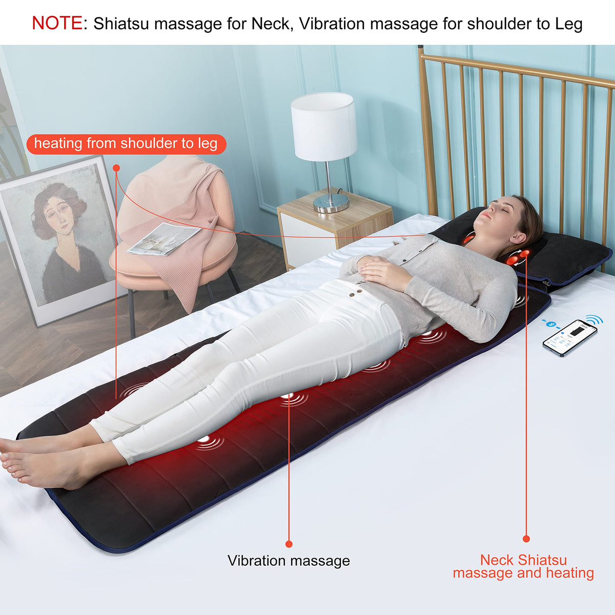 Full Body Massage Mat with Heat C790