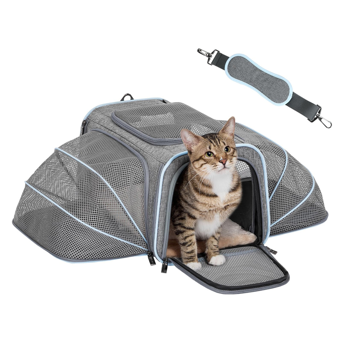 Small Double Expandable Cat Carrier L816