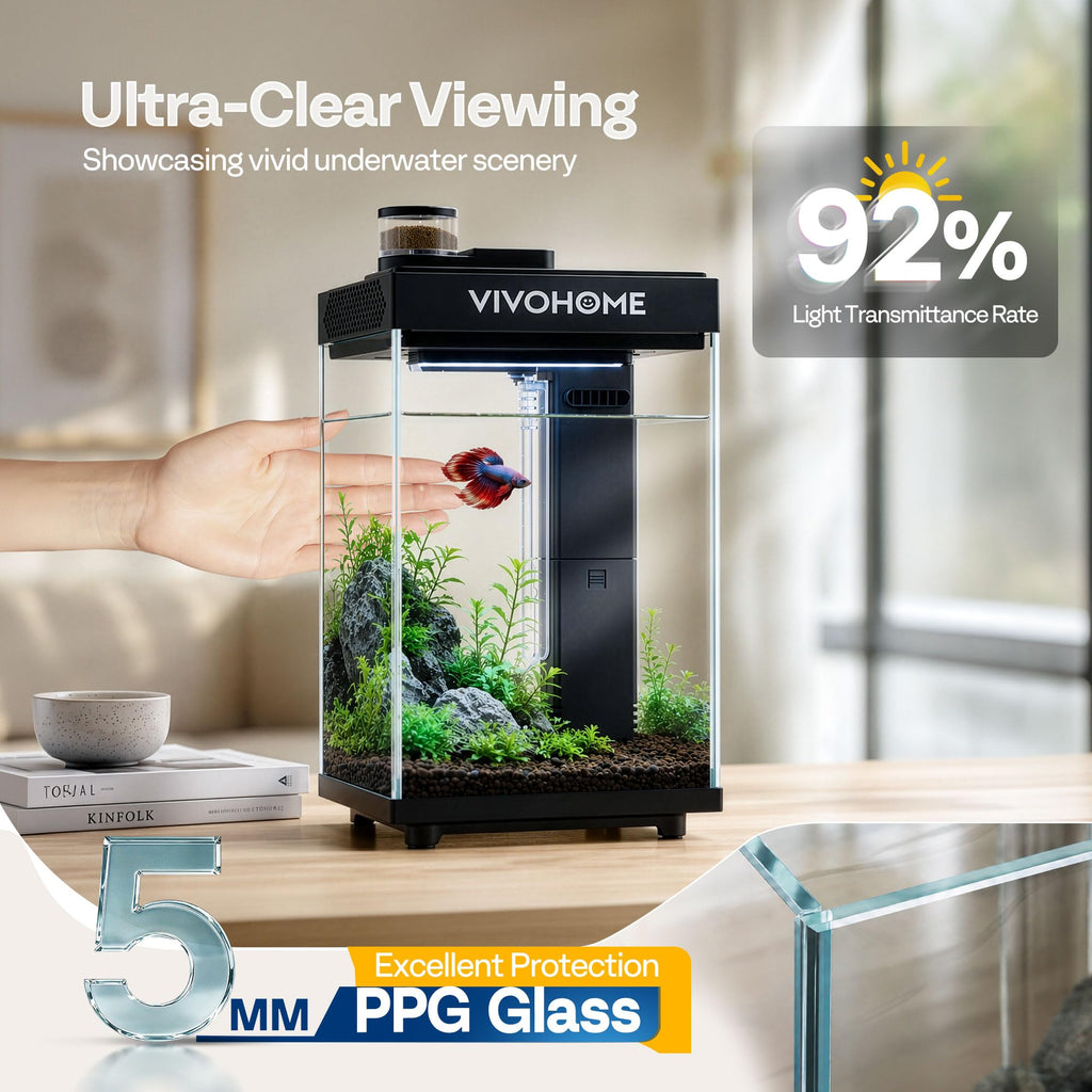 2 Gallon Smart Fish Tank with Auto Feeder H543