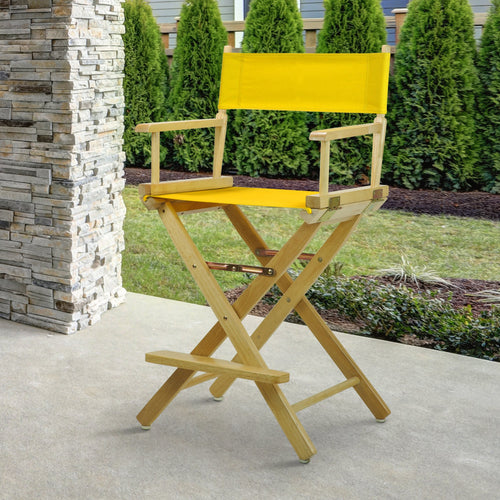 24" Natural Frame-Gold Canvas Director Chair P1739