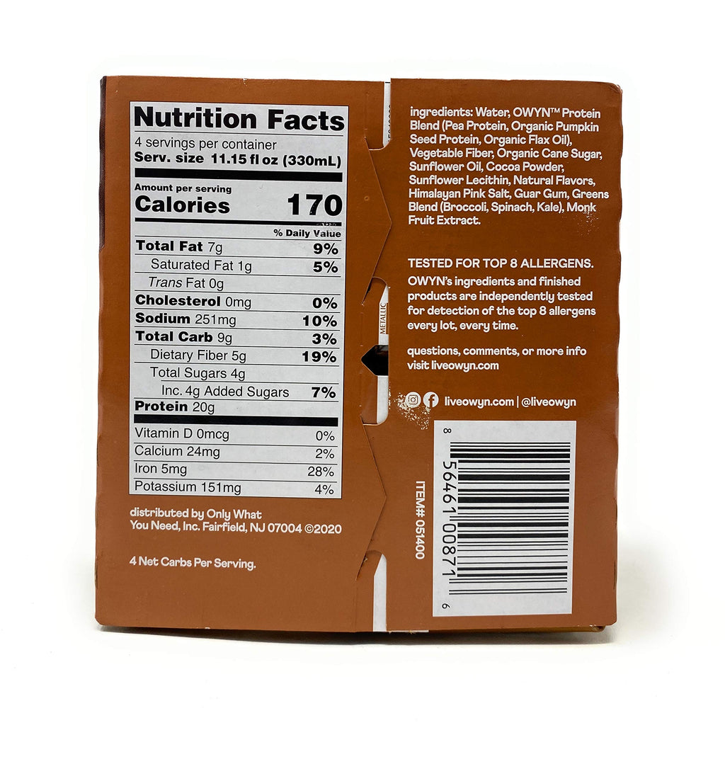 Dark Chocolate Plant Based Protein Shake 4pk E177894