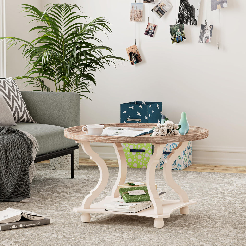 Round Wood Coffee Table Z23988