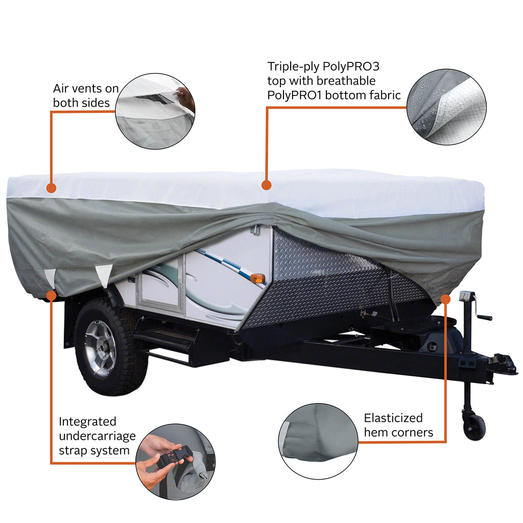 Folding Camping Trailer Cover, Fits 14'-16'L O58397