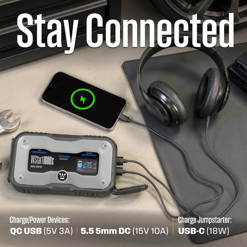Portable Jump Starter & USB Power Bank 12V Car Battery Booster V589910