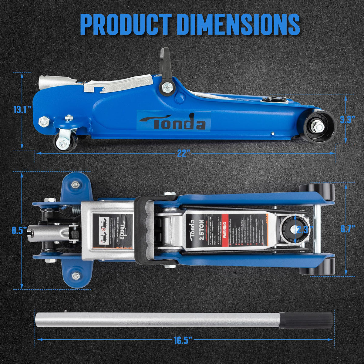 2.5 Ton Low Profile Hydraulic Floor Jack X6360