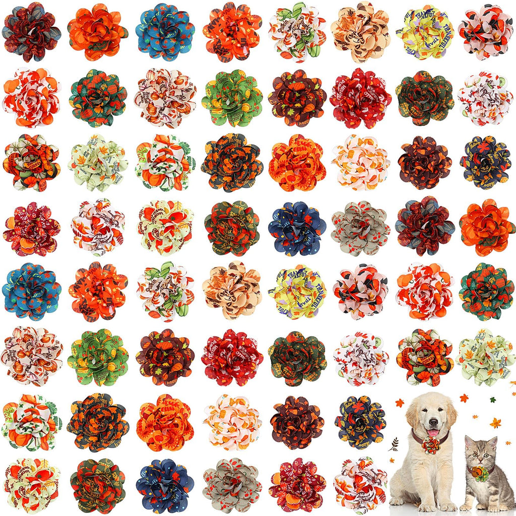 60 Pcs Fall Pet Bow H606